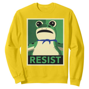 Frog Resist Poster Graphic Sweatshirt Portland Resistance Protest Minimalist TS02 Daisy Print Your Wear