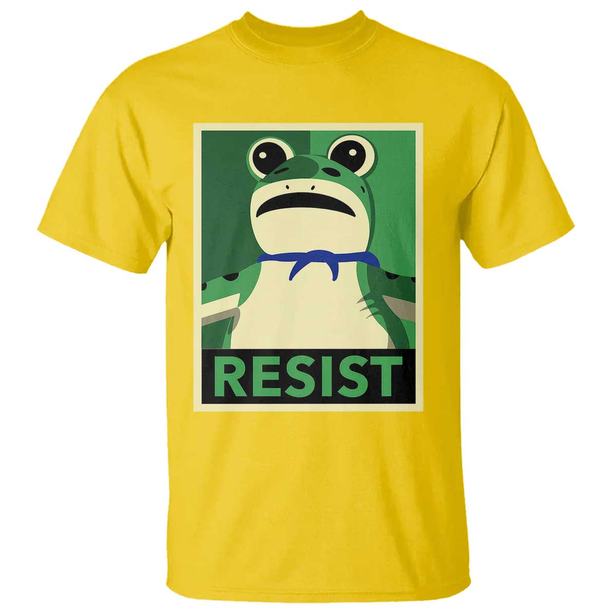 Frog Resist Poster Graphic T Shirt Portland Resistance Protest Minimalist TS02 Daisy Print Your Wear