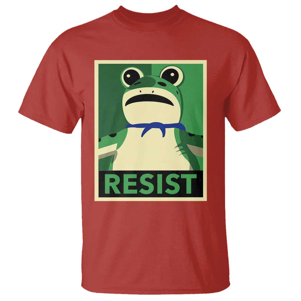 Frog Resist Poster Graphic T Shirt Portland Resistance Protest Minimalist TS02 Red Print Your Wear