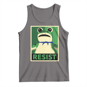 Frog Resist Poster Graphic Tank Top Portland Resistance Protest Minimalist TS02 Deep Heather Print Your Wear