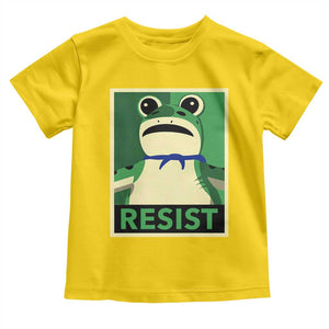 Frog Resist Poster Graphic Toddler T Shirt Portland Resistance Protest Minimalist TS02 Daisy Print Your Wear
