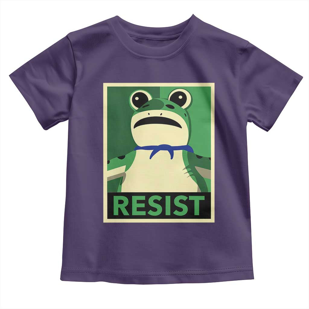 Frog Resist Poster Graphic Toddler T Shirt Portland Resistance Protest Minimalist TS02 Purple Print Your Wear