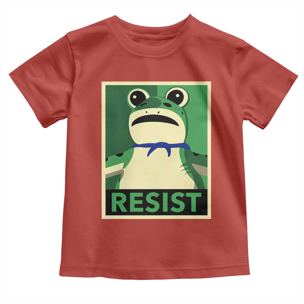 Frog Resist Poster Graphic Toddler T Shirt Portland Resistance Protest Minimalist TS02 Red Print Your Wear