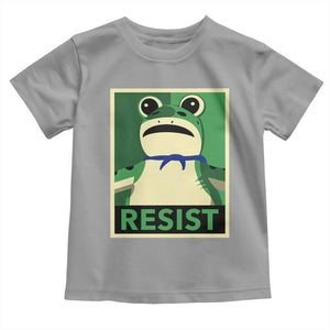Frog Resist Poster Graphic Toddler T Shirt Portland Resistance Protest Minimalist TS02 Sport Gray Print Your Wear