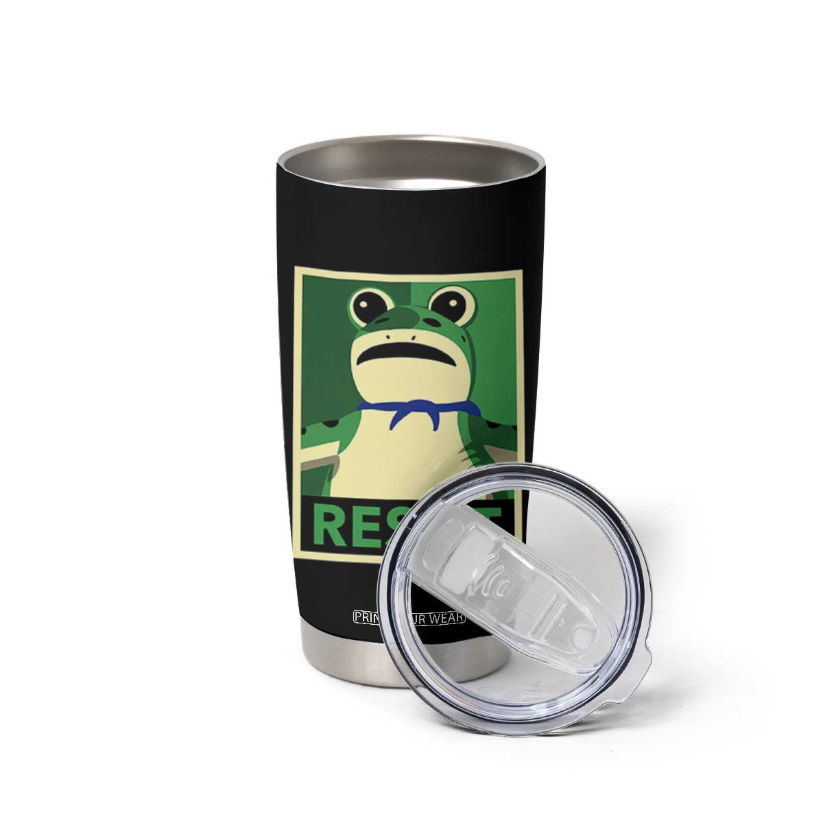 Frog Resist Poster Graphic Tumbler Cup Portland Resistance Protest Minimalist TS02 Print Your Wear