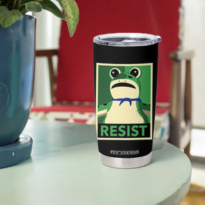 Frog Resist Poster Graphic Tumbler Cup Portland Resistance Protest Minimalist TS02 Print Your Wear
