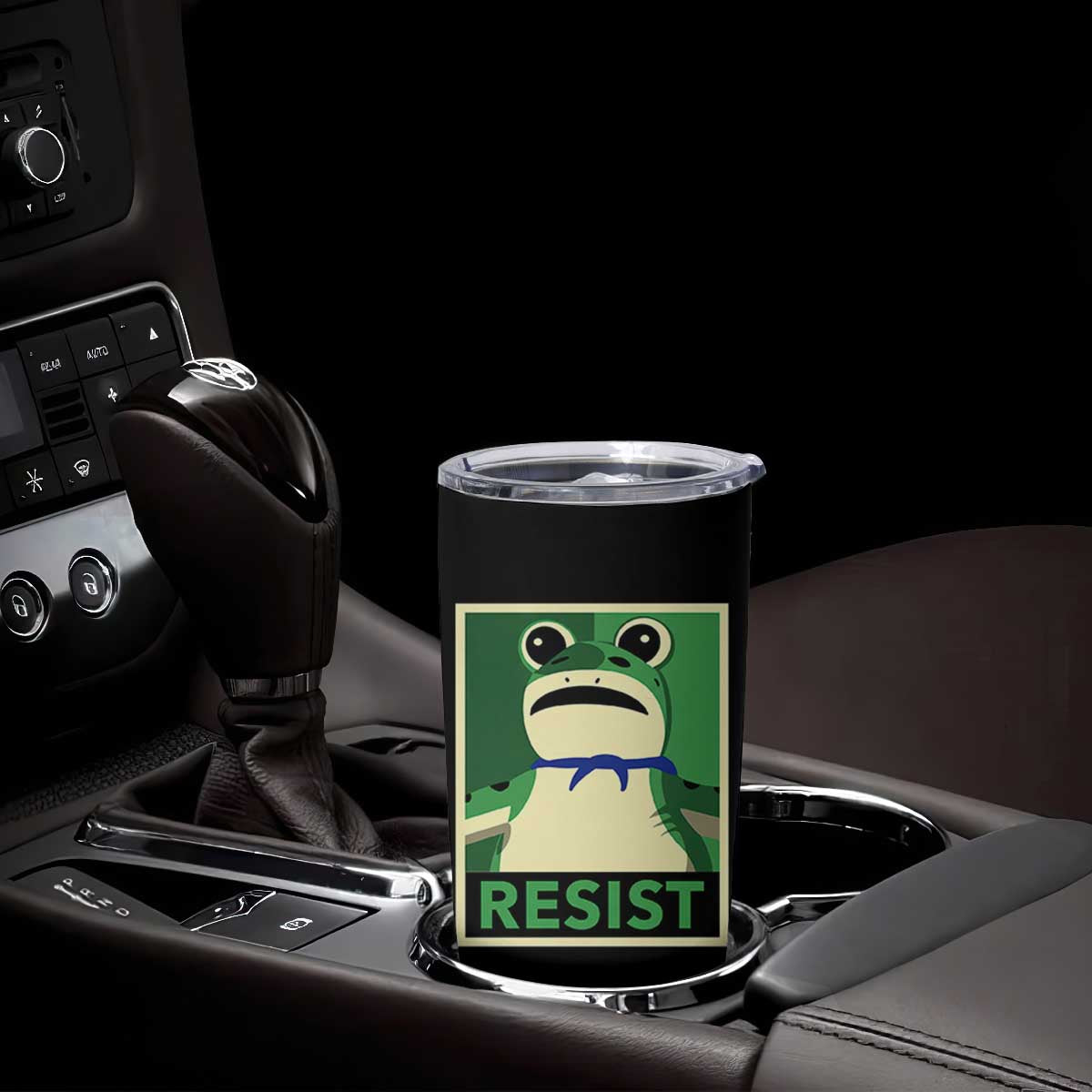 Frog Resist Poster Graphic Tumbler Cup Portland Resistance Protest Minimalist TS02 Print Your Wear