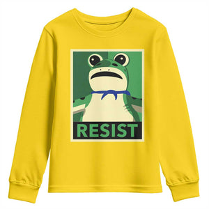 Frog Resist Poster Graphic Youth Sweatshirt Portland Resistance Protest Minimalist TS02 Daisy Print Your Wear