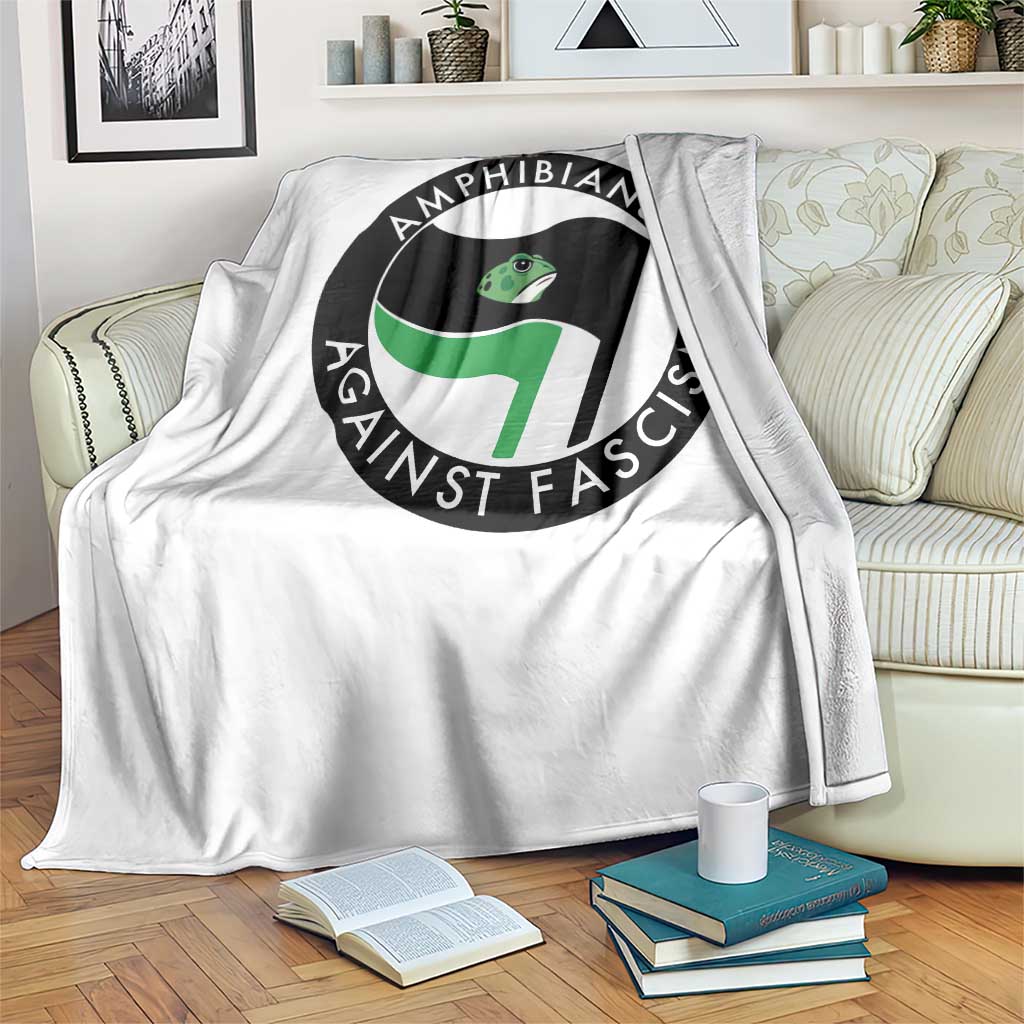 Amphibians Against Fascism Throw Blanket Anti-Fascist Frog Logo Portland Protest TS02 Print Your Wear