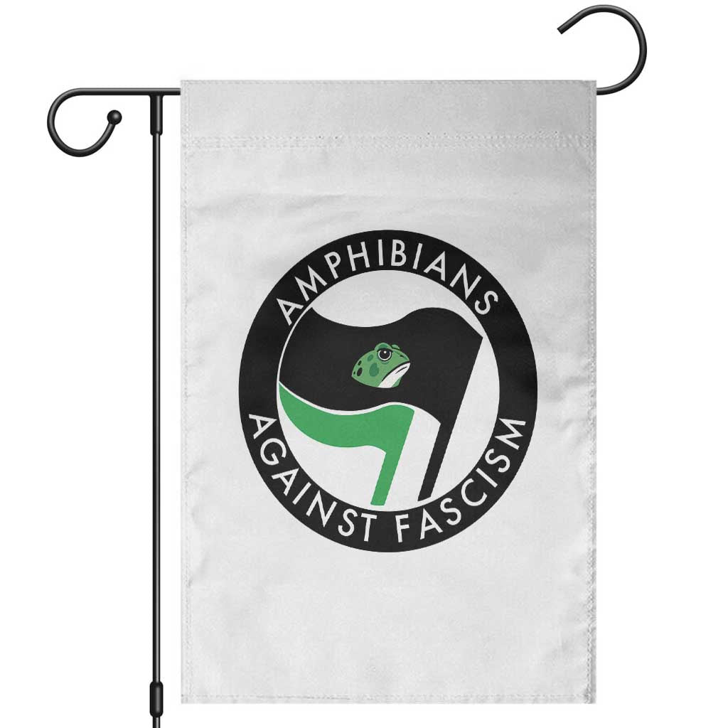 Amphibians Against Fascism Garden Flag Anti-Fascist Frog Logo Portland Protest TS02 White Print Your Wear