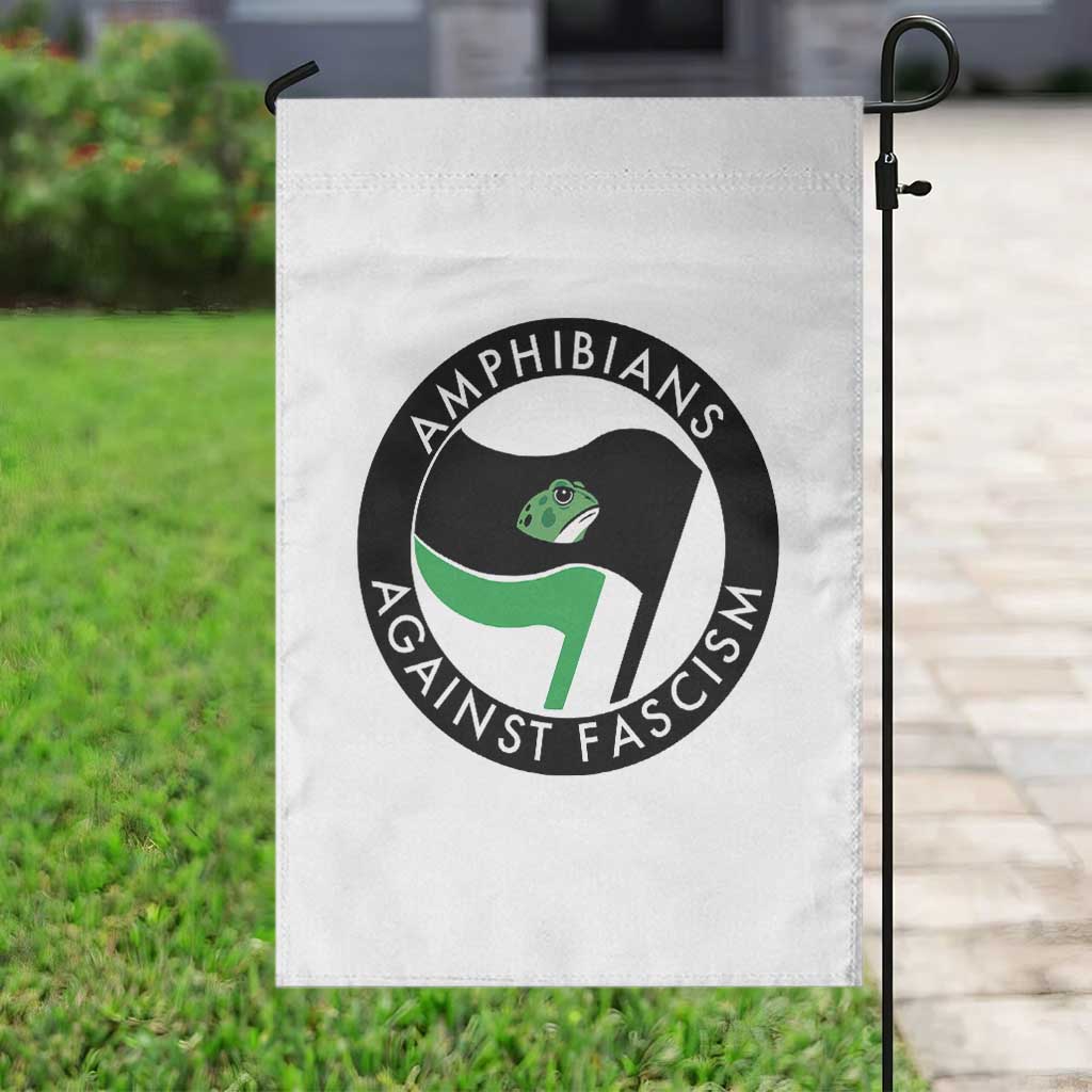 Amphibians Against Fascism Garden Flag Anti-Fascist Frog Logo Portland Protest TS02 Print Your Wear
