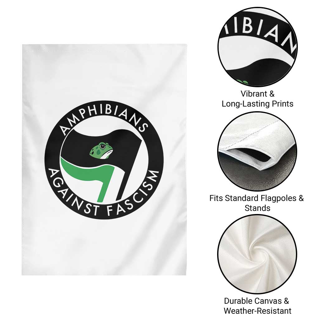 Amphibians Against Fascism Garden Flag Anti-Fascist Frog Logo Portland Protest TS02 Print Your Wear