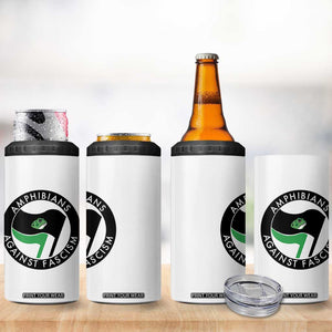 Amphibians Against Fascism 4 in 1 Can Cooler Tumbler Anti-Fascist Frog Logo Portland Protest TS02 Print Your Wear