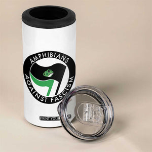 Amphibians Against Fascism 4 in 1 Can Cooler Tumbler Anti-Fascist Frog Logo Portland Protest TS02 Print Your Wear