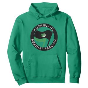 Amphibians Against Fascism Hoodie Anti-Fascist Frog Logo Portland Protest TS02 Irish Green Print Your Wear