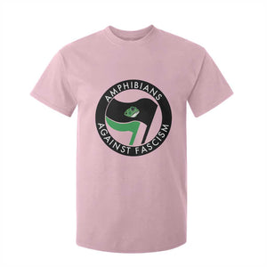 Amphibians Against Fascism T Shirt For Kid Anti-Fascist Frog Logo Portland Protest TS02 Light Pink Print Your Wear