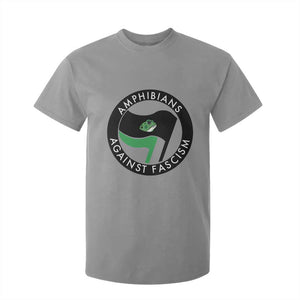 Amphibians Against Fascism T Shirt For Kid Anti-Fascist Frog Logo Portland Protest TS02 Sport Gray Print Your Wear