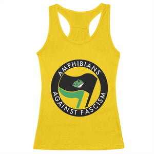 Amphibians Against Fascism Racerback Tank Top Anti-Fascist Frog Logo Portland Protest TS02 Daisy Print Your Wear