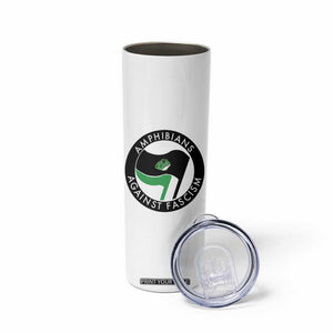 Amphibians Against Fascism Skinny Tumbler Anti-Fascist Frog Logo Portland Protest TS02 Print Your Wear