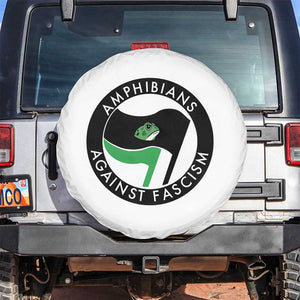 Amphibians Against Fascism Spare Tire Cover Anti-Fascist Frog Logo Portland Protest TS02 No hole White Print Your Wear