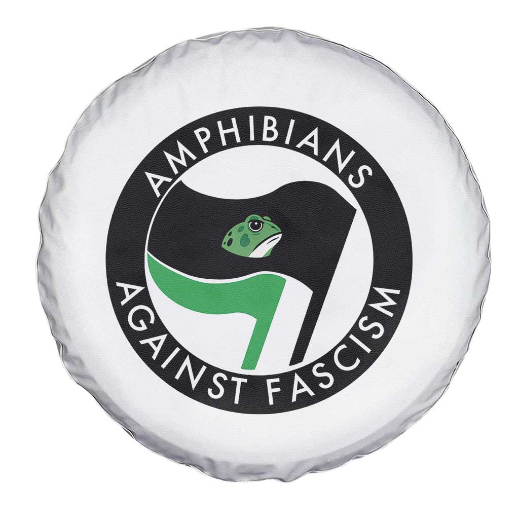 Amphibians Against Fascism Spare Tire Cover Anti-Fascist Frog Logo Portland Protest TS02 Print Your Wear