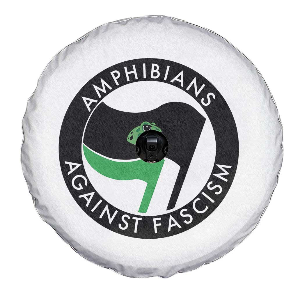 Amphibians Against Fascism Spare Tire Cover Anti-Fascist Frog Logo Portland Protest TS02 Print Your Wear