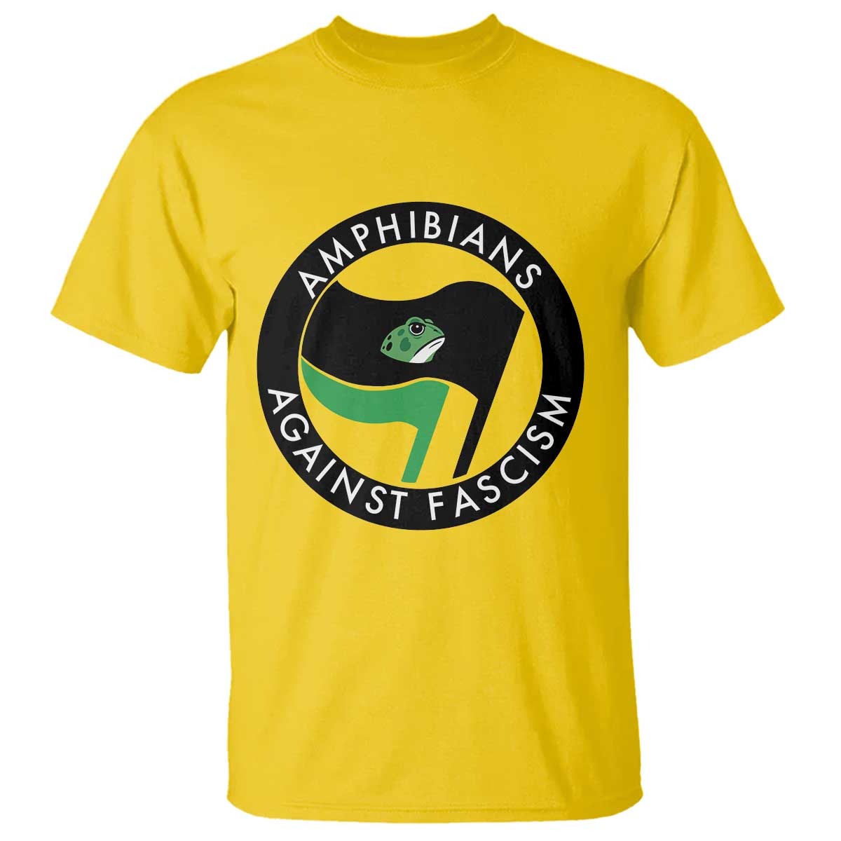 Amphibians Against Fascism T Shirt Anti-Fascist Frog Logo Portland Protest TS02 Daisy Print Your Wear