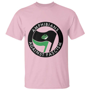 Amphibians Against Fascism T Shirt Anti-Fascist Frog Logo Portland Protest TS02 Light Pink Print Your Wear