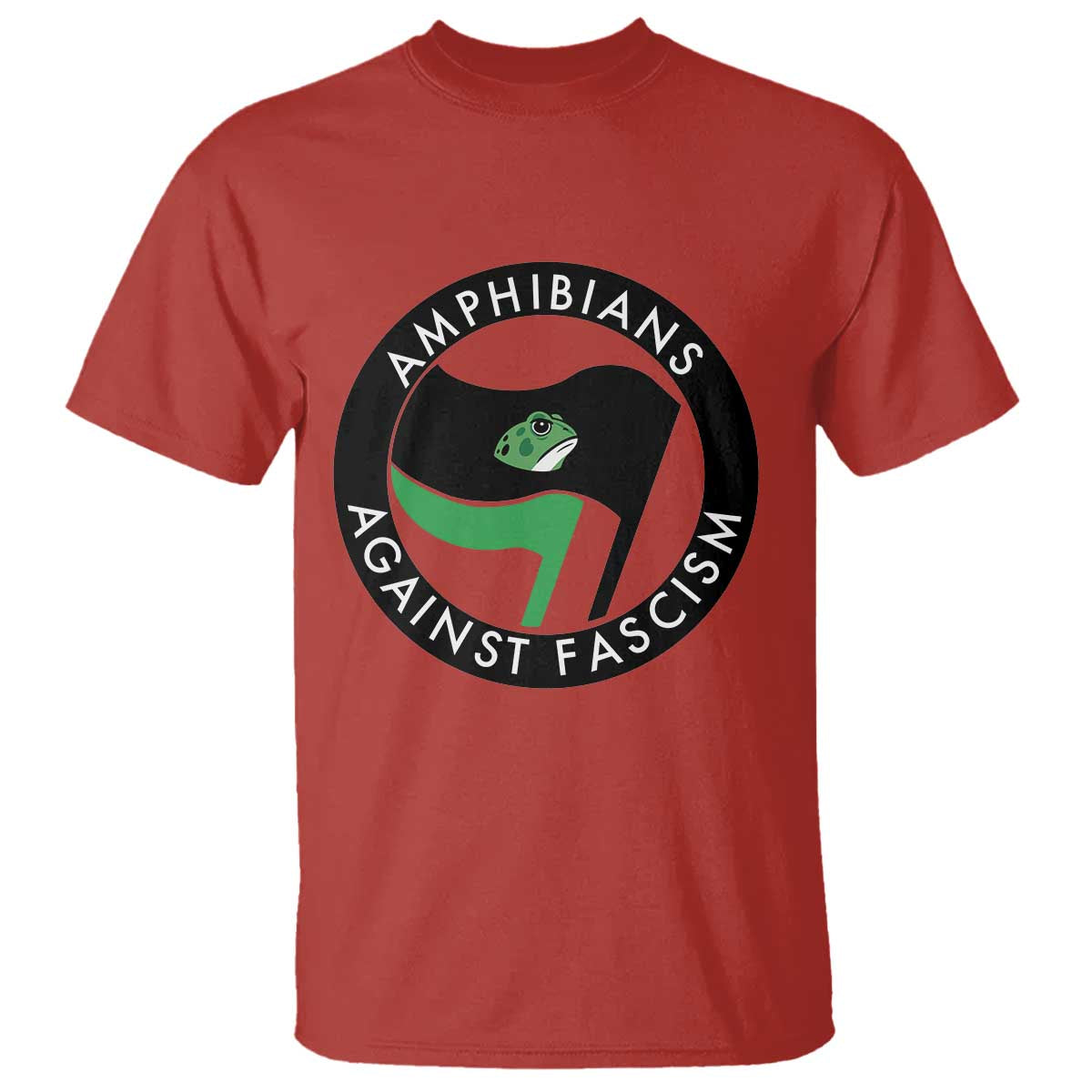 Amphibians Against Fascism T Shirt Anti-Fascist Frog Logo Portland Protest TS02 Red Print Your Wear