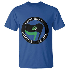 Amphibians Against Fascism T Shirt Anti-Fascist Frog Logo Portland Protest TS02 Royal Blue Print Your Wear