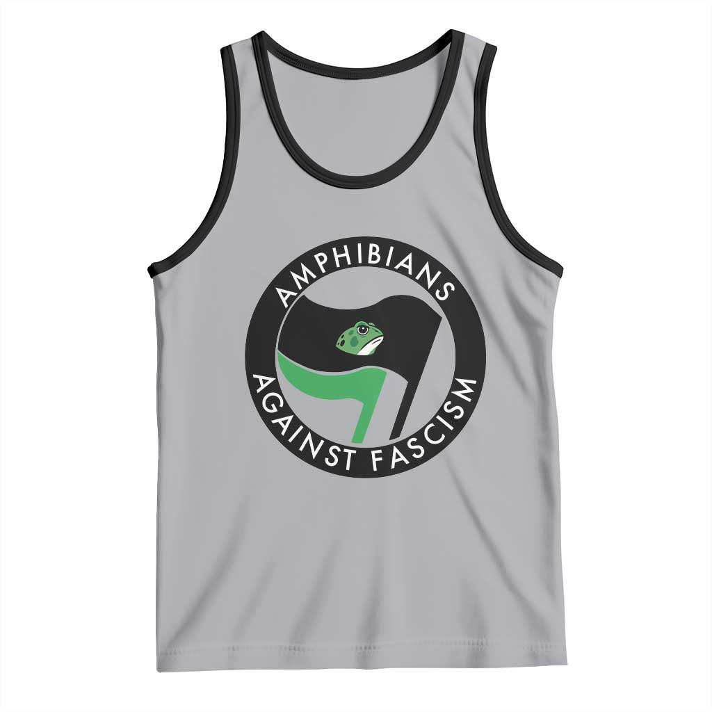 Amphibians Against Fascism Tank Top Anti-Fascist Frog Logo Portland Protest TS02 Athletic Heather Black Print Your Wear