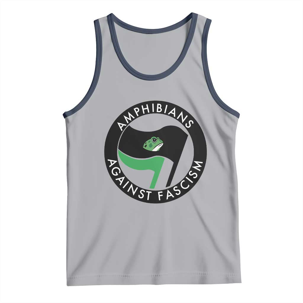 Amphibians Against Fascism Tank Top Anti-Fascist Frog Logo Portland Protest TS02 Athletic Heather Navy Print Your Wear