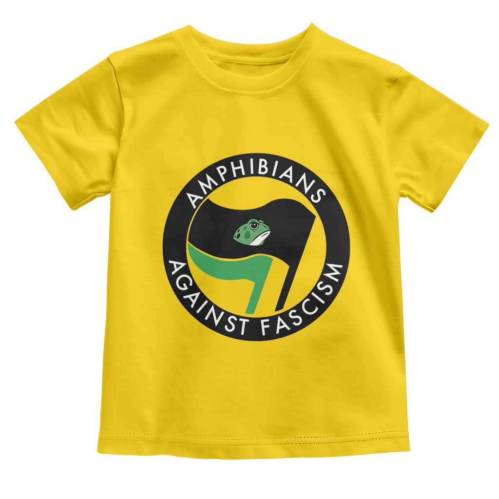 Amphibians Against Fascism Toddler T Shirt Anti-Fascist Frog Logo Portland Protest TS02 Daisy Print Your Wear