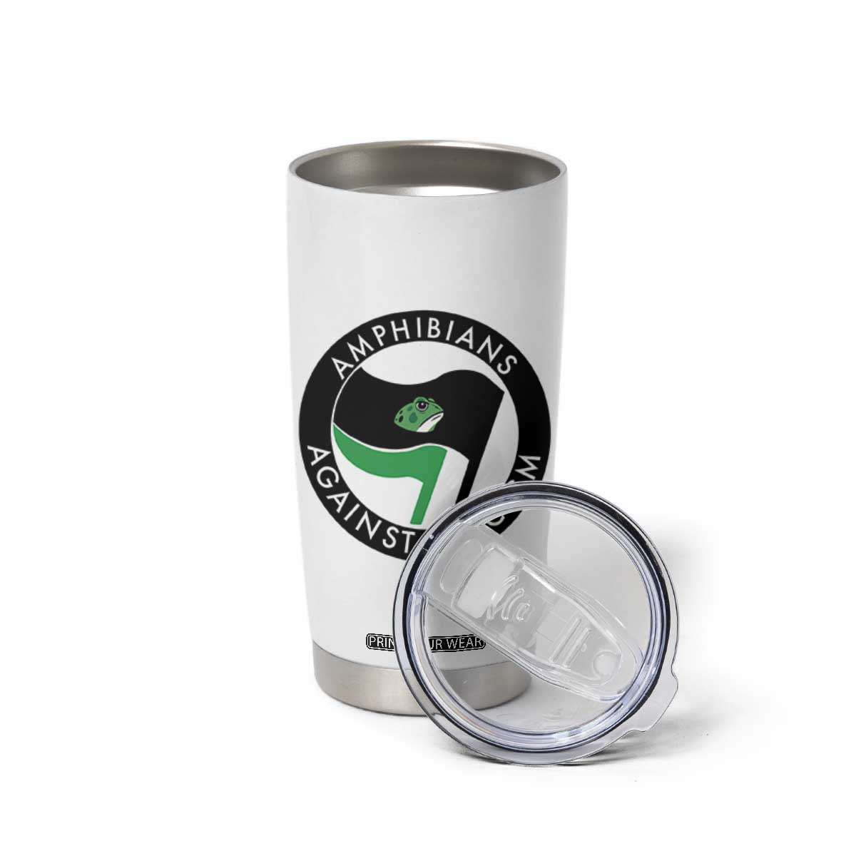 Amphibians Against Fascism Tumbler Cup Anti-Fascist Frog Logo Portland Protest TS02 Print Your Wear