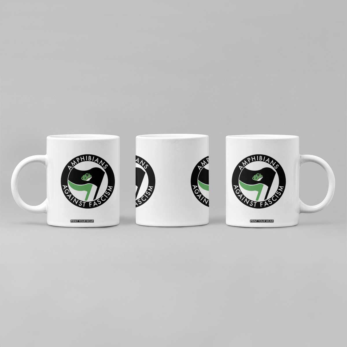 Amphibians Against Fascism Coffee Mug Anti-Fascist Frog Logo Portland Protest TS02 Print Your Wear