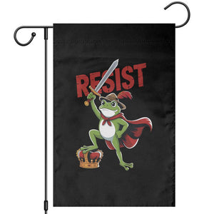 Sword Wielding Frog Resistance Garden Flag Resist Protest No Kings TS02 Black Print Your Wear