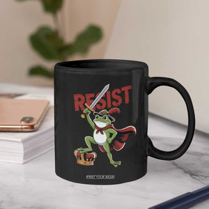 Sword Wielding Frog Resistance Coffee Mug Resist Protest No Kings TS02 Print Your Wear