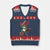 Sword Wielding Frog Resistance V-Neck Knit Sweater Vest Resist Protest No Kings TS02 Navy Red Print Your Wear
