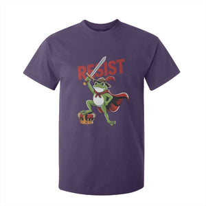 Sword Wielding Frog Resistance T Shirt For Kid Resist Protest No Kings TS02 Purple Print Your Wear