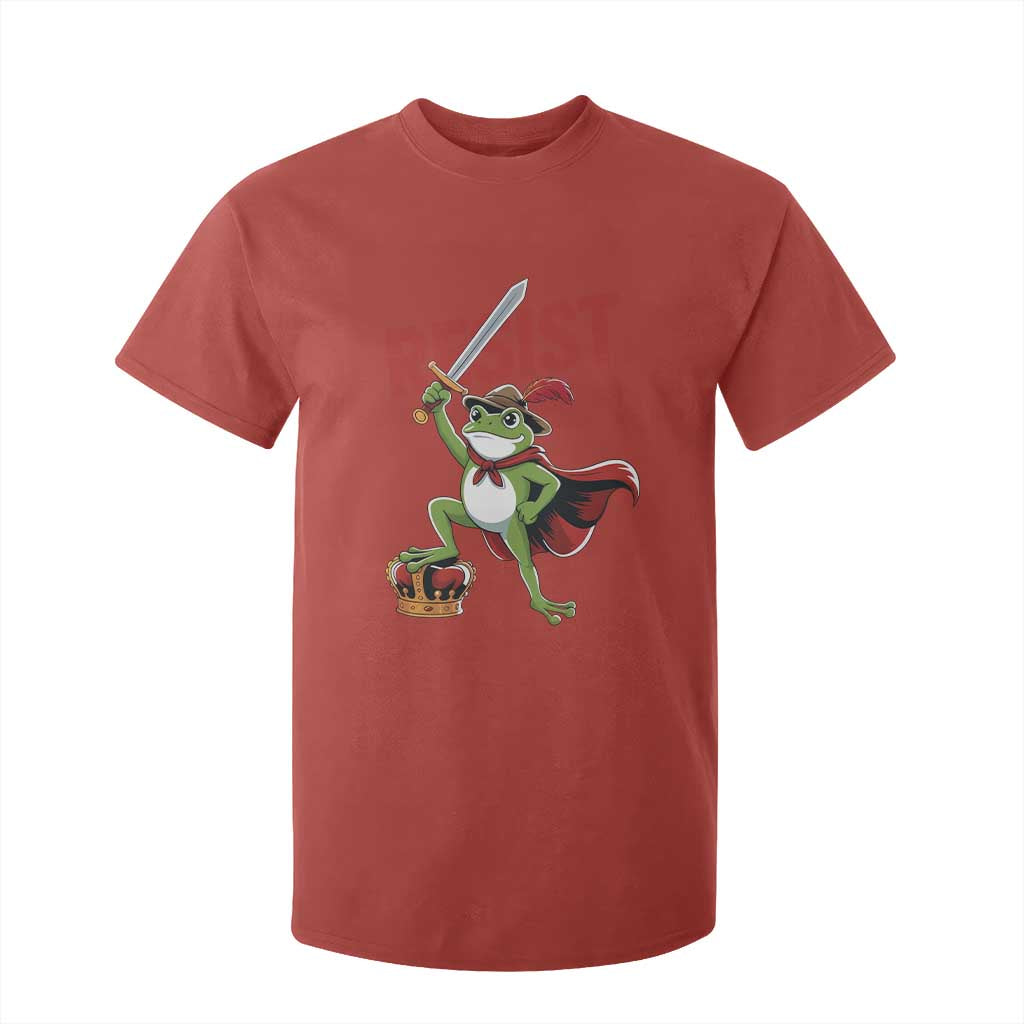 Sword Wielding Frog Resistance T Shirt For Kid Resist Protest No Kings TS02 Red Print Your Wear