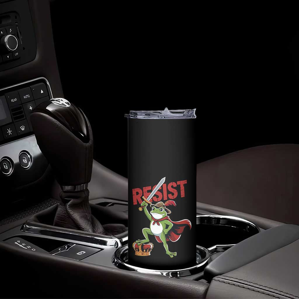 Sword Wielding Frog Resistance Skinny Tumbler Resist Protest No Kings TS02 Print Your Wear