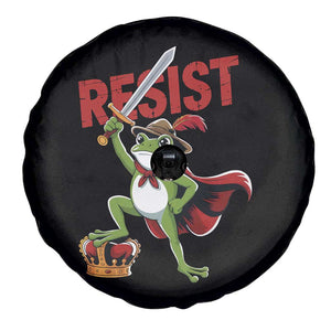 Sword Wielding Frog Resistance Spare Tire Cover Resist Protest No Kings TS02 Print Your Wear