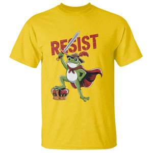 Sword Wielding Frog Resistance T Shirt Resist Protest No Kings TS02 Daisy Print Your Wear