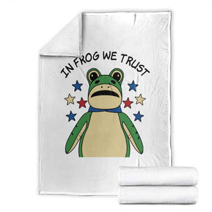 In Frog We Trust Throw Blanket Patriotic Portland Frogs Protest American Flag TS02 White Print Your Wear