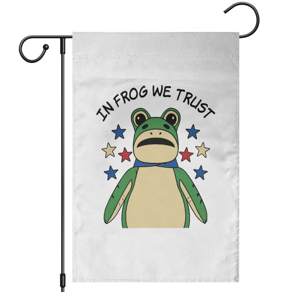 In Frog We Trust Garden Flag Patriotic Portland Frogs Protest American Flag TS02 White Print Your Wear