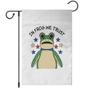 In Frog We Trust Garden Flag Patriotic Portland Frogs Protest American Flag TS02 White Print Your Wear