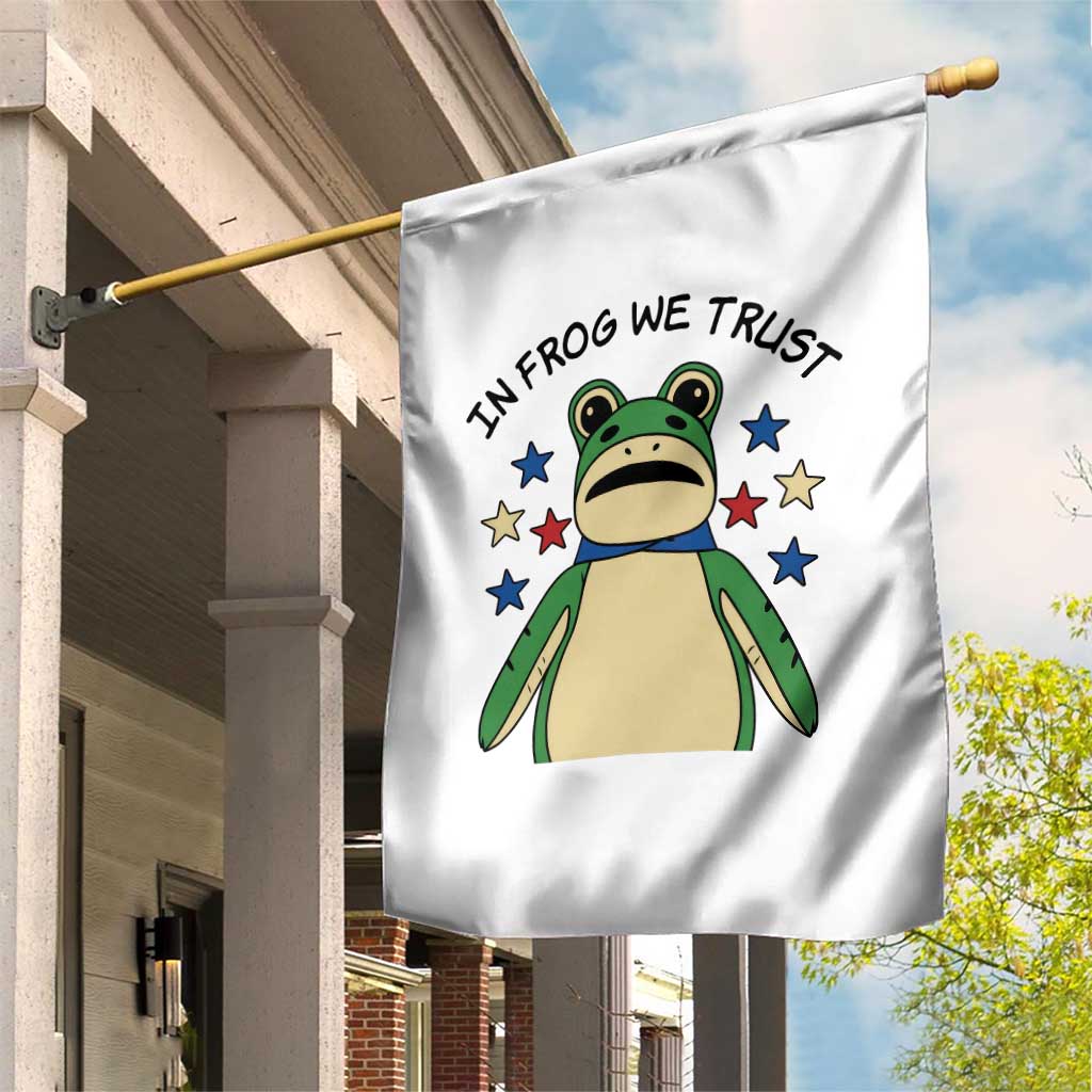 In Frog We Trust Garden Flag Patriotic Portland Frogs Protest American Flag TS02 Print Your Wear