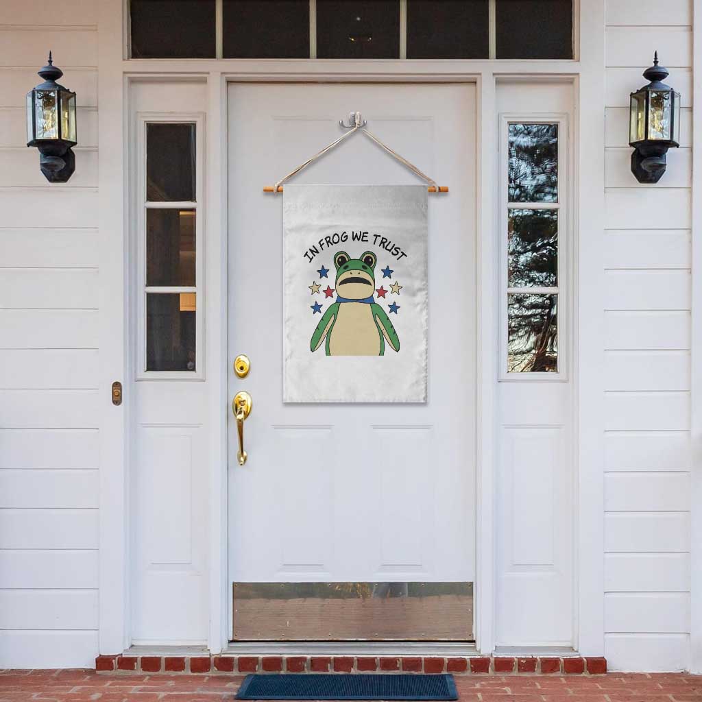 In Frog We Trust Garden Flag Patriotic Portland Frogs Protest American Flag TS02 Print Your Wear
