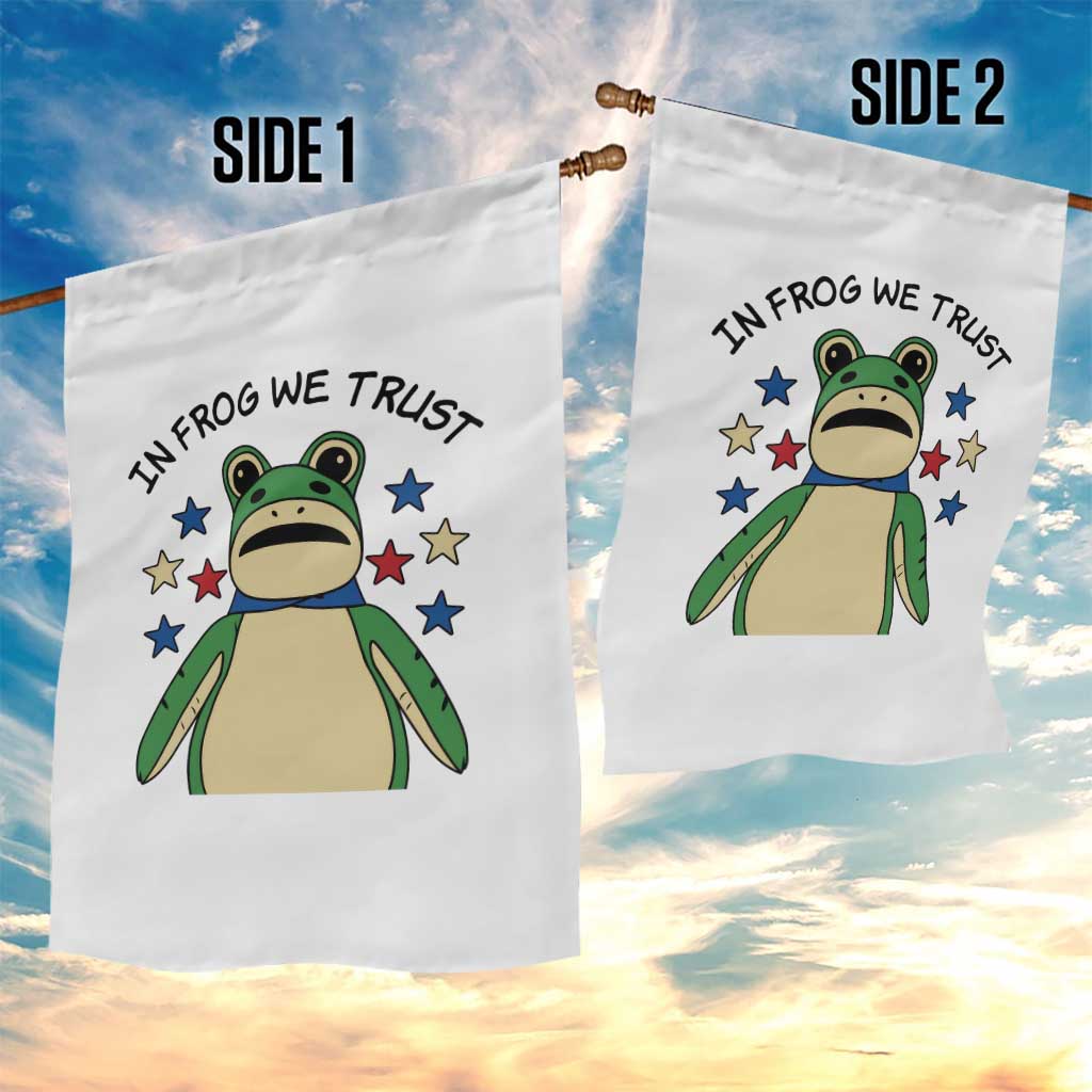In Frog We Trust Garden Flag Patriotic Portland Frogs Protest American Flag TS02 Print Your Wear