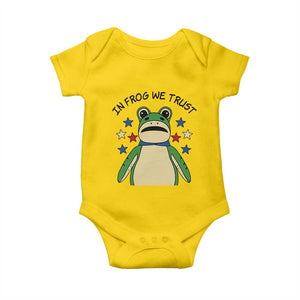 In Frog We Trust Baby Onesie Patriotic Portland Frogs Protest American Flag TS02 Daisy Print Your Wear